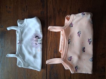 Lot de 2 bodies sans manches en coton bio avec motifs Minnie de Disney Baby