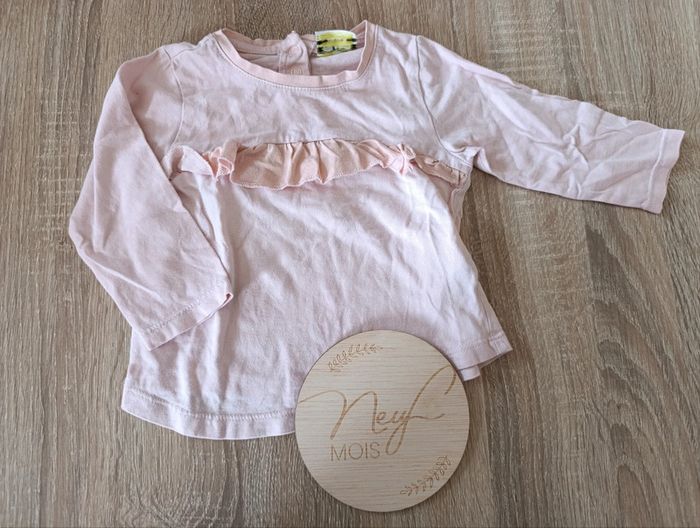 T-shirt manche longue Tape à l'oeil 9 mois fille