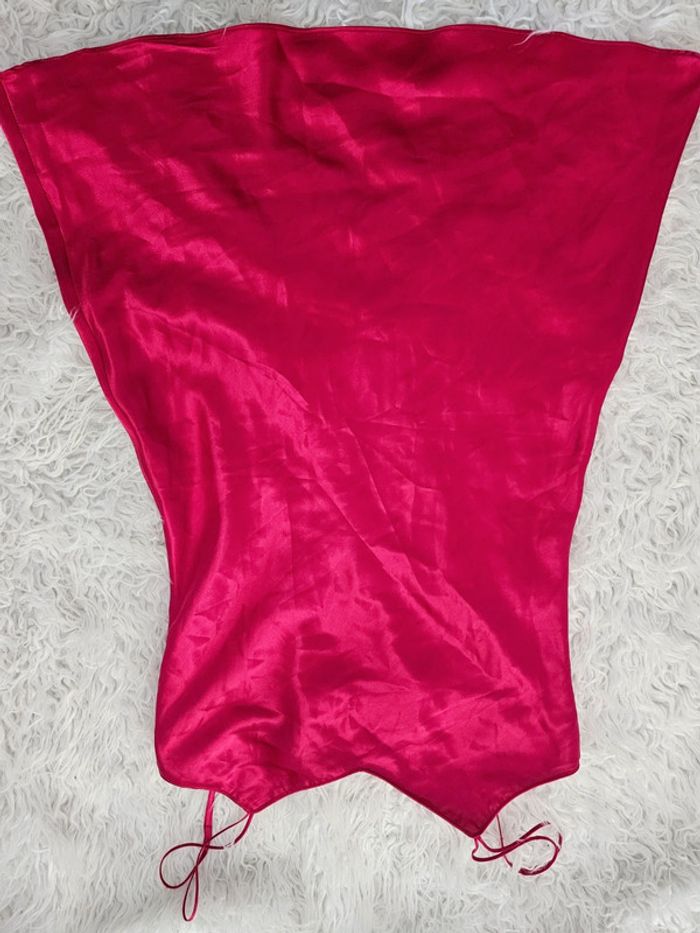 Nuisette rouge effet satin taille 40 - photo numéro 7