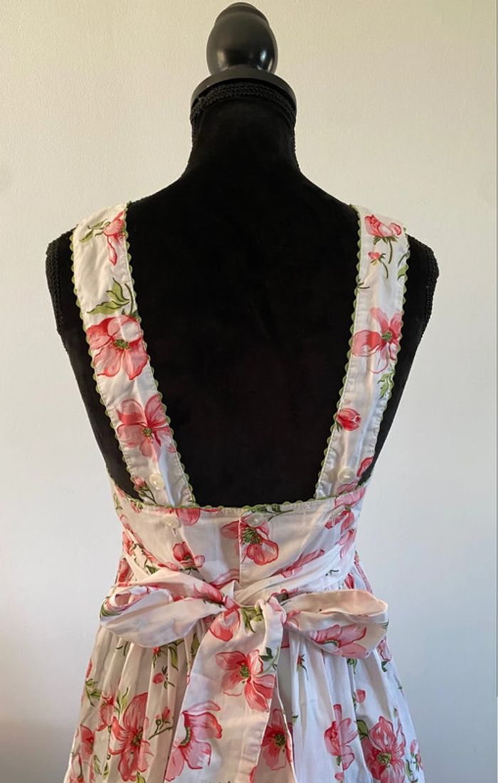 Robe d’été blanche avec fleurs rose et vertes taille 34 - photo numéro 8