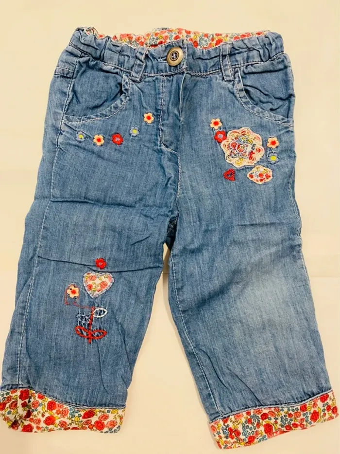 2 jeans fille 12 mois - photo numéro 3