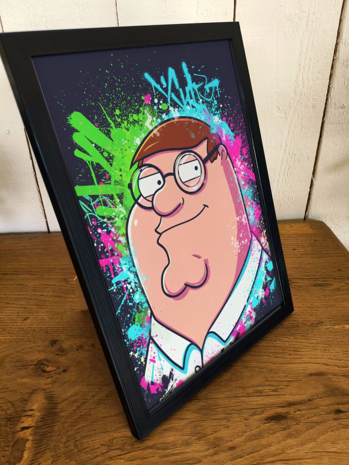 Affiche poster A4 (21 × 29,7 cm) Peter Griffin Family Guy street art pop coloré déco murale chambre - photo numéro 2