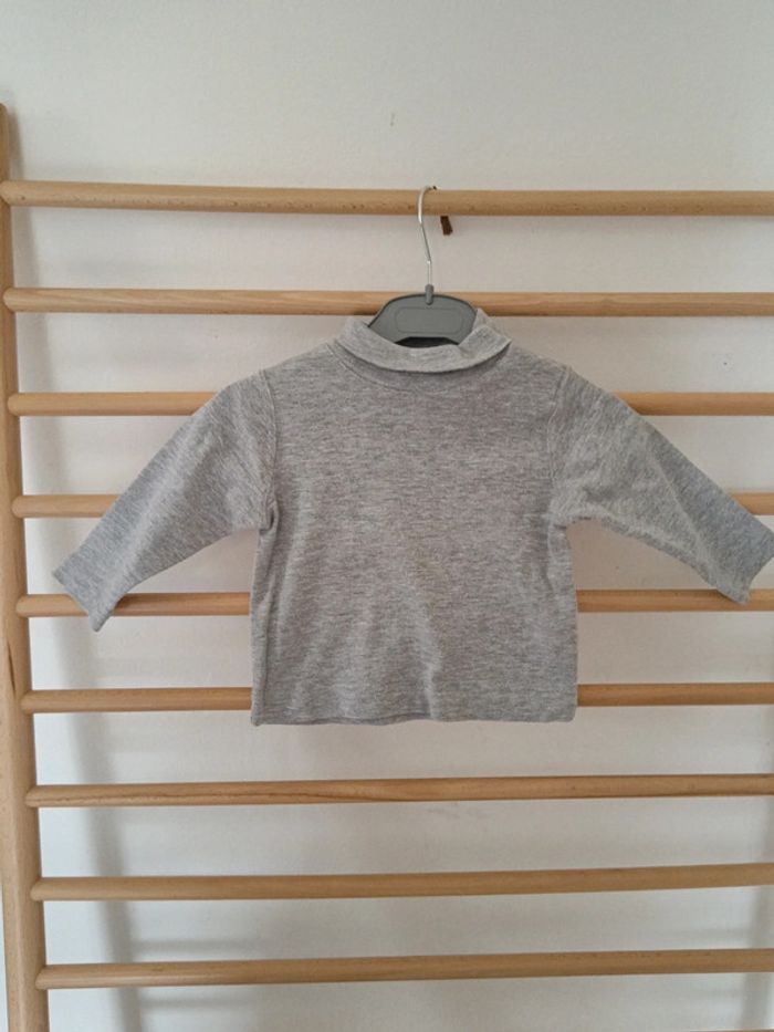Col roulé tex baby gris