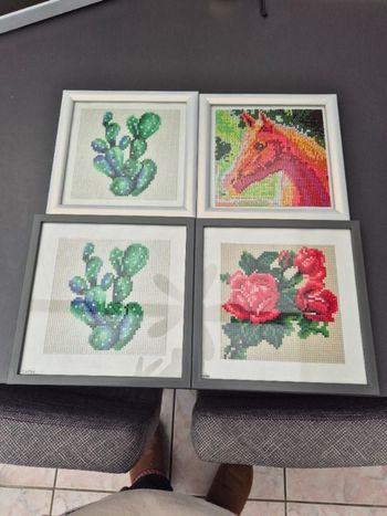Lot de 4 cadre diamant painting