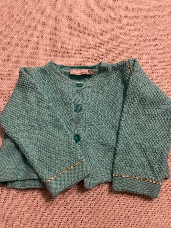 2 gilets TBE taille 1/ 3 mois catimini kitchoun - photo numéro 3