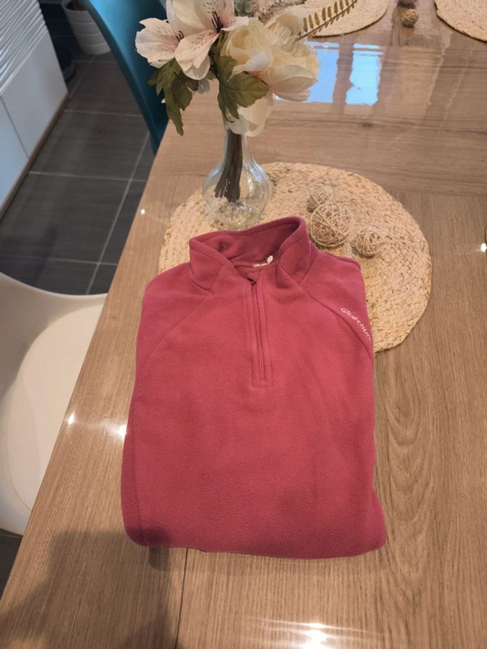 Pull rose Quechua taille M femme