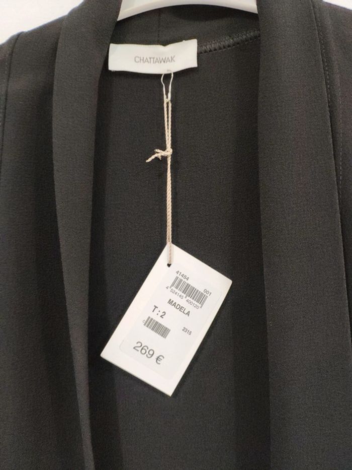 Magnifique Veste Chattawak noire modèle Madela neuve - photo numéro 2