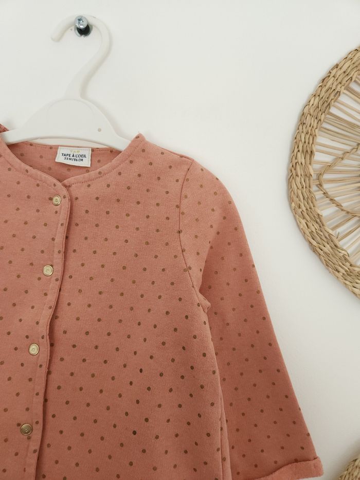 Gilet rose à pois dorés Tape à l'œil 23 Mois - photo numéro 2