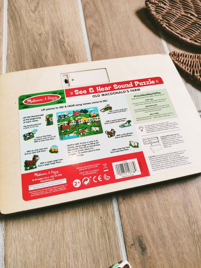 🐷Puzzle électronique sonore musical avec animaux de la ferme en bois marque Melissa et Doug - photo numéro 4