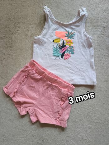 Ensemble fille été 3 mois