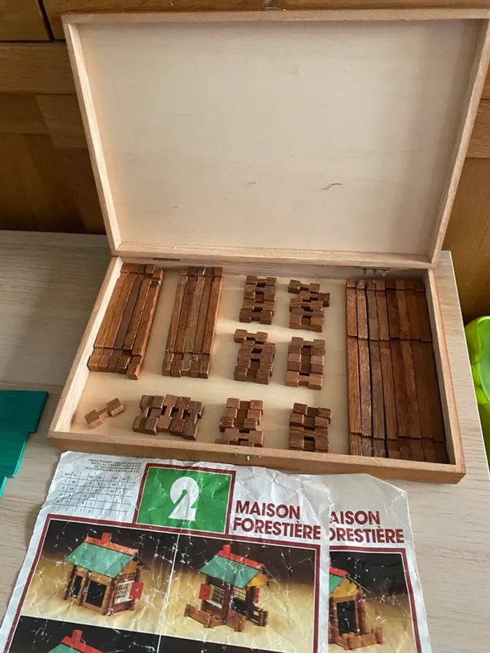 Jeu Jura jeujura bois maison forestière n°2 chalet suisse boîte vintage - photo numéro 5