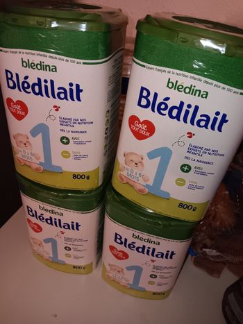 Lot 4 boîtes Blédilait 1er âge