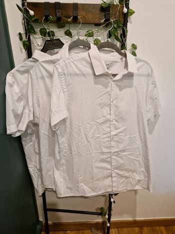2 chemises blanches LH_T.L/XL