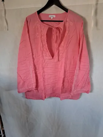 Chemise  blouse rose légère