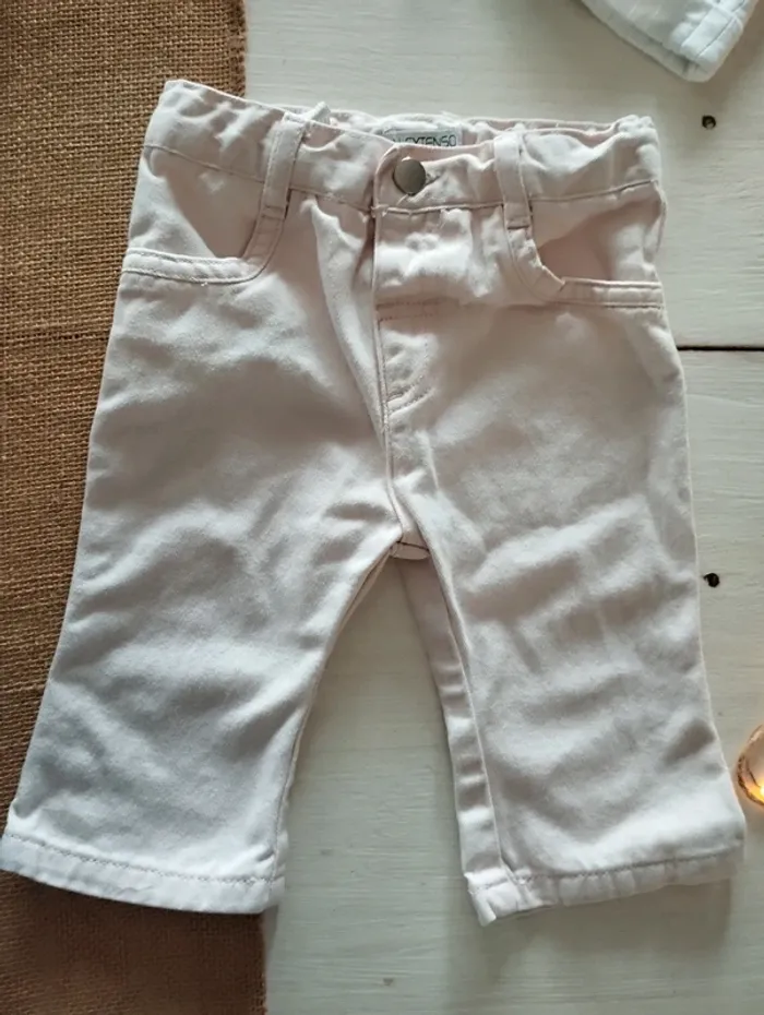 Lot 5 pantalons bébé fille, 6 mois - photo numéro 5