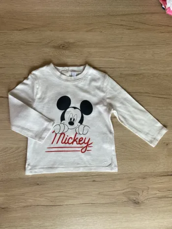 Tee-shirt manche longue mi-saison Mickey bébé mixte 12 mois Disney Baby
