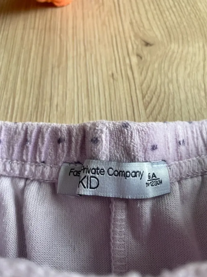 Ensemble pyjama hiver 2 pièces fille velours violine motif lune 6/7 ans Gémo - photo numéro 6