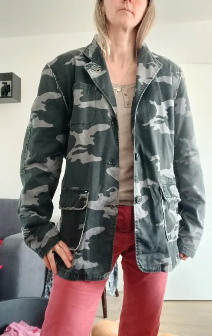 Veste style militaire camouflage T.M - photo numéro 9