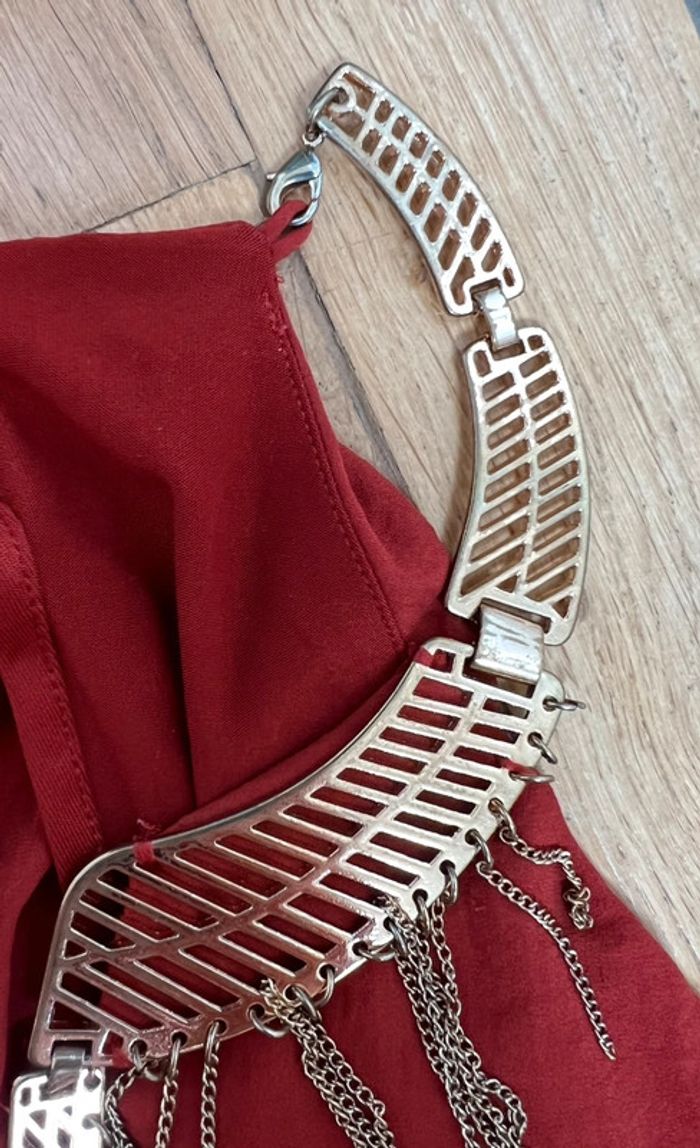 Robe élégante H&M – Terracotta/Rouille – Taille 36 - photo numéro 16