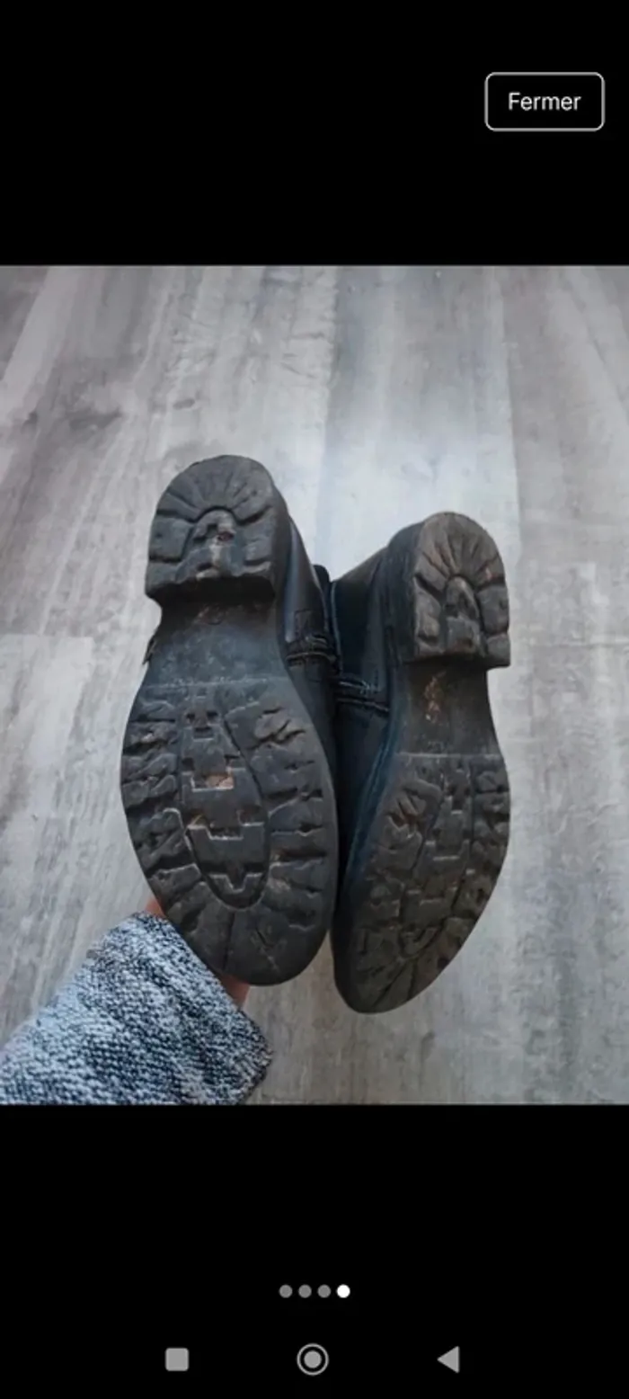 Bottines noires fille taille 34 - photo numéro 4