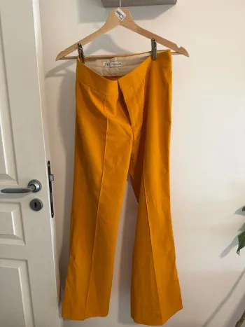 Pantalon droit Zara orange