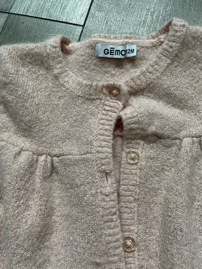 Gilet gemo 12 mois pailleté - photo numéro 2