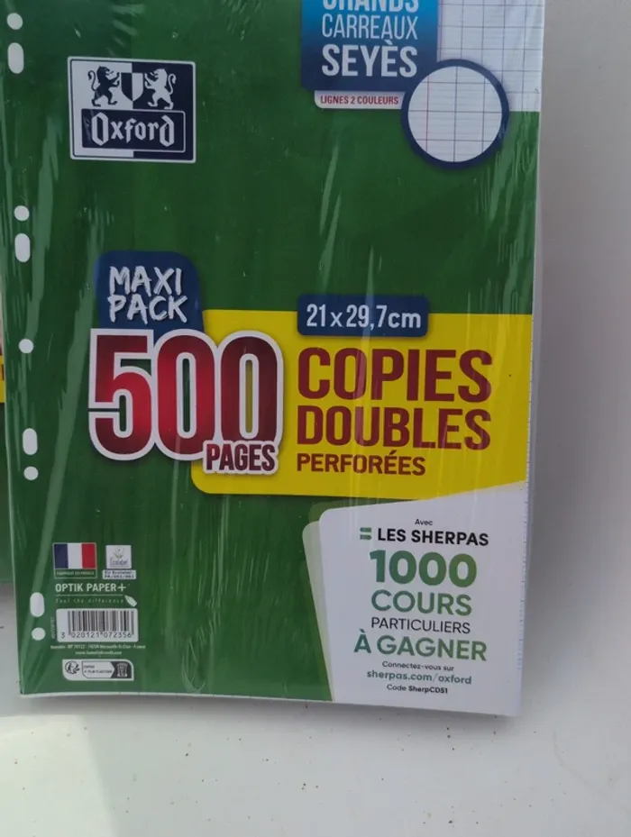 2 paquets de 500 copies double oxford grands carreaux seyes - photo numéro 3