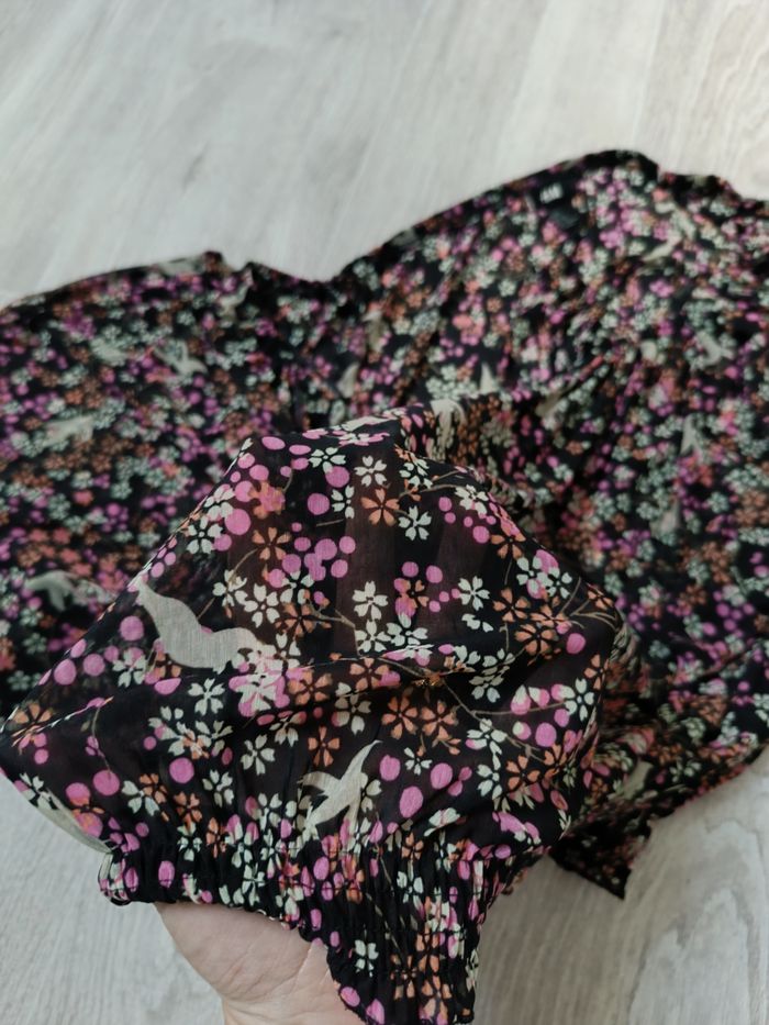 Blouse fleurie transparente Taille XS - photo numéro 2
