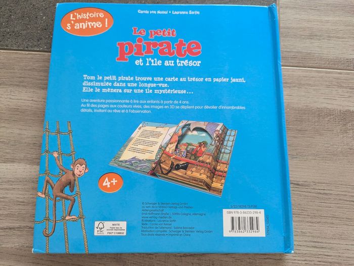 Livre pop up pirate enfant le petit pirate et l'île au trésor - photo numéro 3