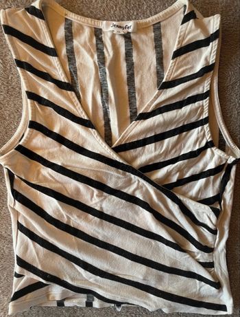 top court rayé noir et blanc Jennyfer - taille M, basique & tendance