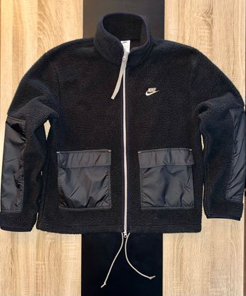 Nike Sportswear Essentials Sherpa Full-Zip Fleece Jacket | Taille M | Noir