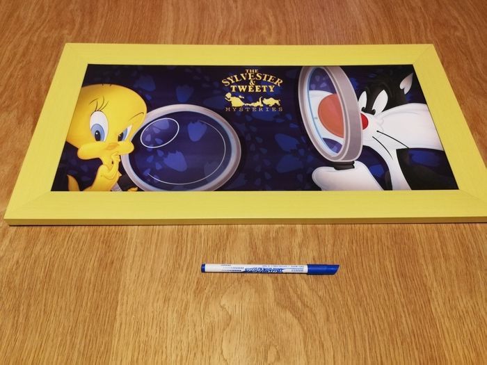 Grand cadre en bois Looney Tunes