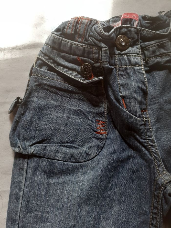 Jean bleu gris motif coloré - photo numéro 4