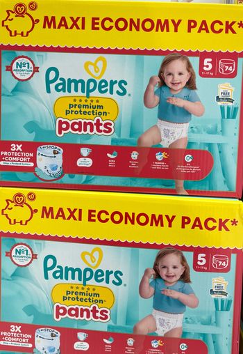 Couches culottes Pampers premium protection  taille 5