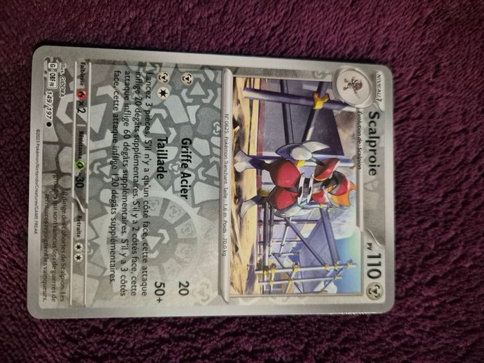 Carte pokemon scalproie 110 argenter