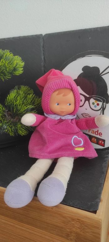doudou poupee corolle miss coeur de grenadine rose violet fille  Lutin Robe