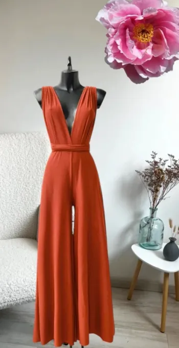 Combi pantalon rouille multi positions terracotta faire en France