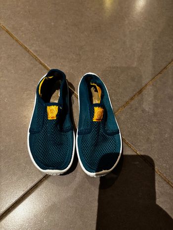 Chaussures aquatiques / de plage - Décathlon / Subéa - Bleu, vert & jaune - 28/29
