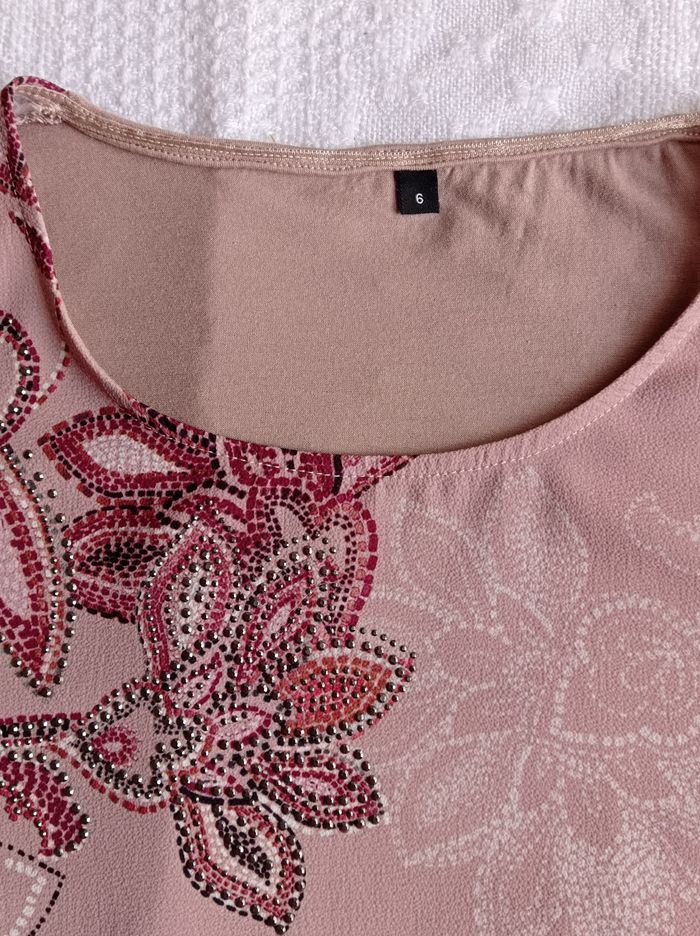 T-SHIRT Femme Beige Rosé. - photo numéro 3