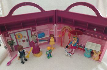 lot Playmobil coffret mallette magasin de vêtements mode accessoire personnage enfant