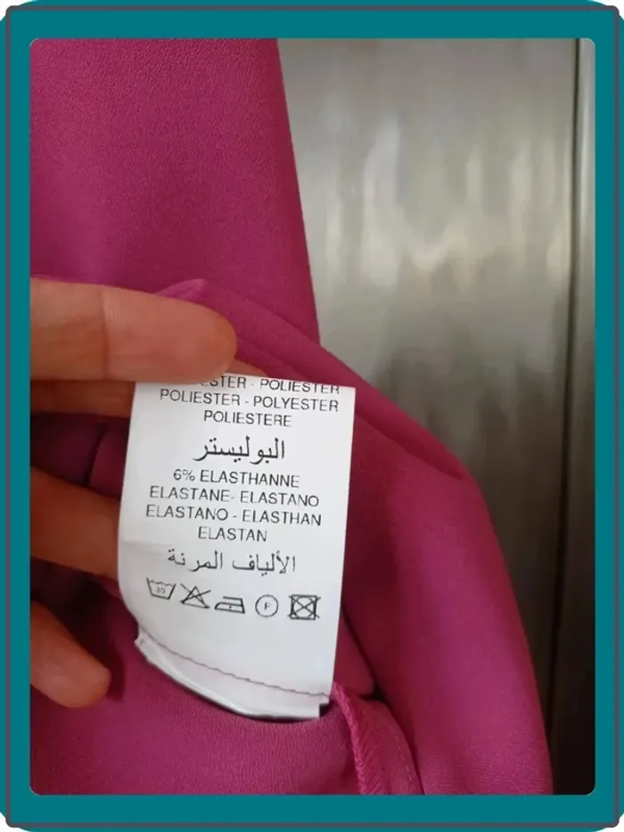Robe rose manches 3/4 La Fée Maraboutée taille 36 neuve - photo numéro 7