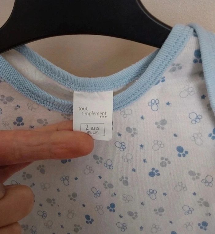 Lot de 2 bodies manches courtes 2 ans 18/24 mois 88 cm - photo numéro 4