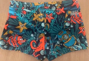 Boxer de bain motif fond marin