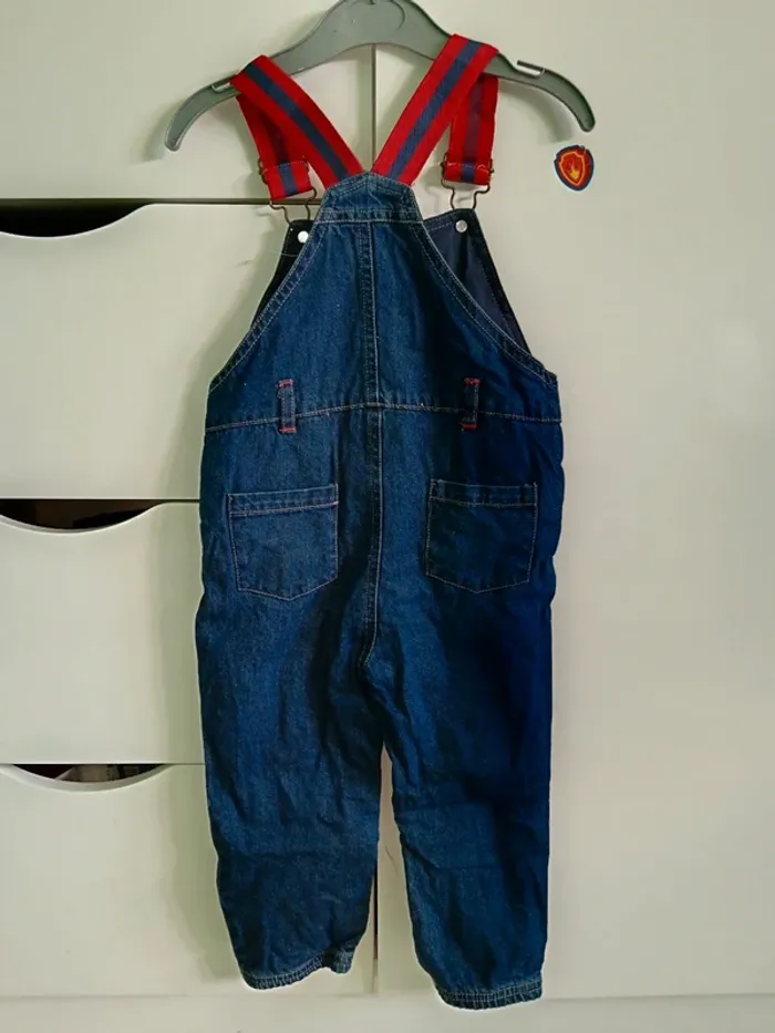 Salopette jeans mots d'enfants 24 mois - photo numéro 4