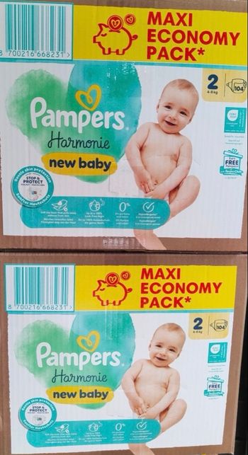Deux pack couche Pampers harmonie New borne