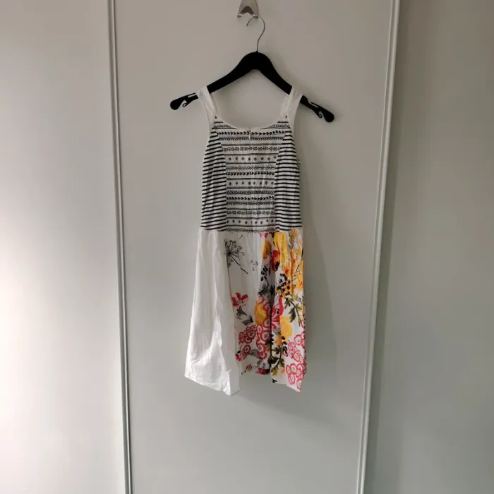 Ensemble robe + gilet blanc fleuri CAtimini 10 ans - photo numéro 4