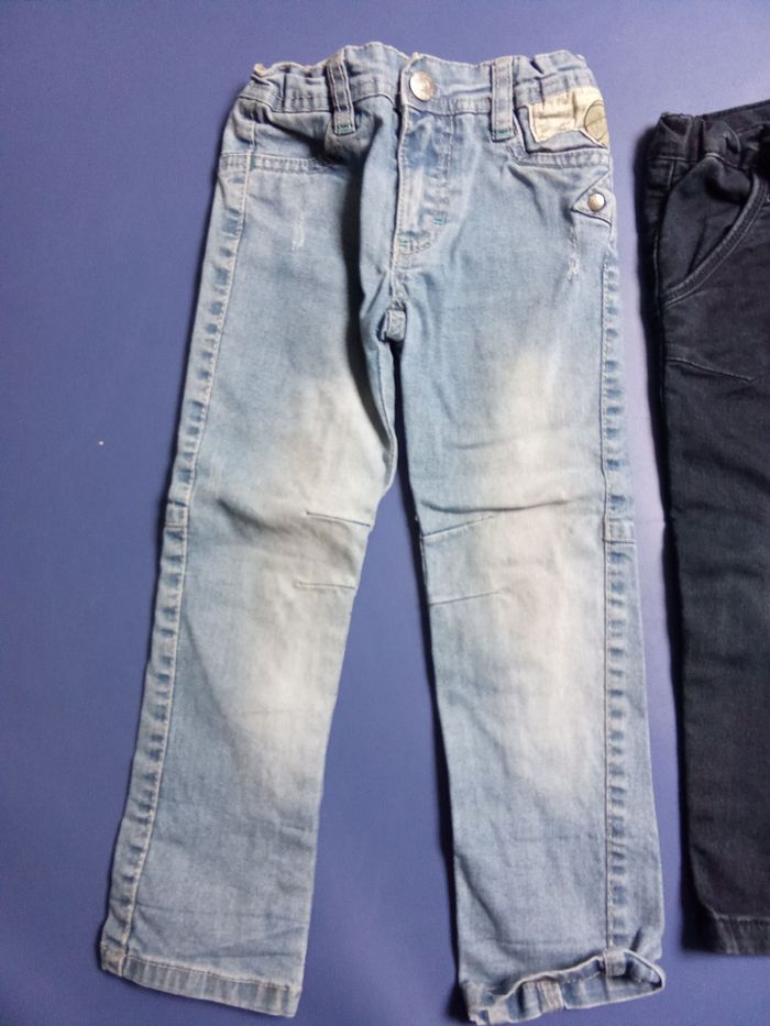 Lot de 2 jeans garçon IKKS et orchestra  2 ans, 24 mois, bleu clair, Marine - photo numéro 3