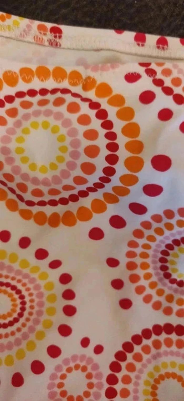 Maillot de bain blanc motifs rouge orange jaune Tape à l'oeil 14 ans - photo numéro 5