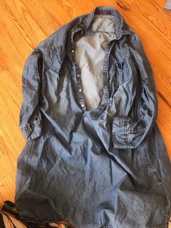 Robe courte effets jeans