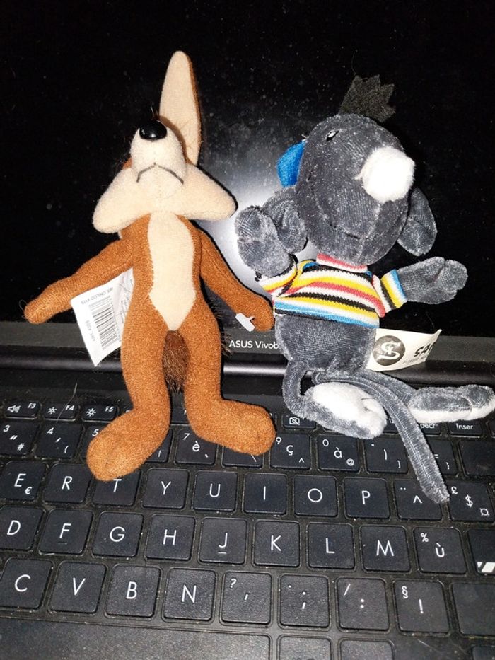 Lot de 2 porte clés peluche